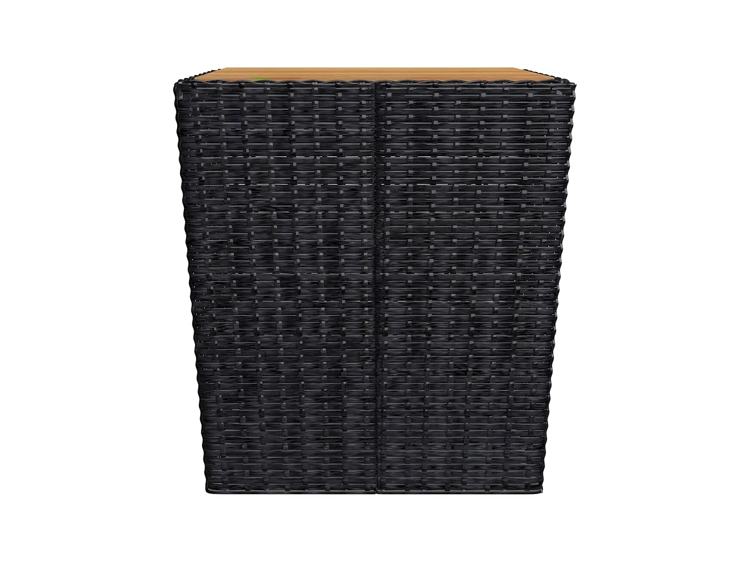 Ensemble de bistro 3 pcs Résine tressée et bois d'acacia Noir 2
