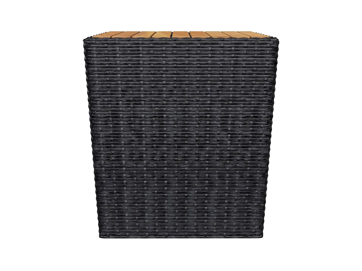 Ensemble de bistro 3 pcs Résine tressée et bois d'acacia Noir 2