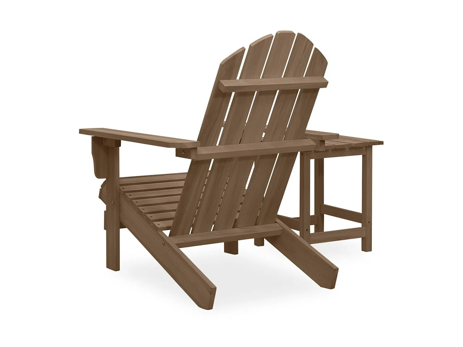 Chaise de jardin Adirondack avec table Bois de sapin Marron
