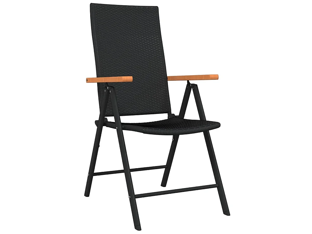 Ensemble de salle à manger de jardin 3 pcs Noir 12