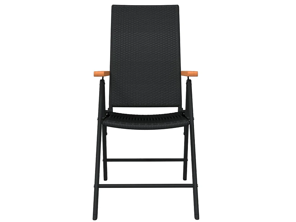 Ensemble de salle à manger de jardin 3 pcs Noir 12