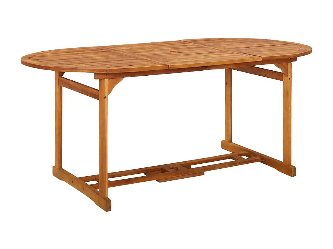 Mobilier à dîner de jardin 9 pcs Bois d'acacia massif 3