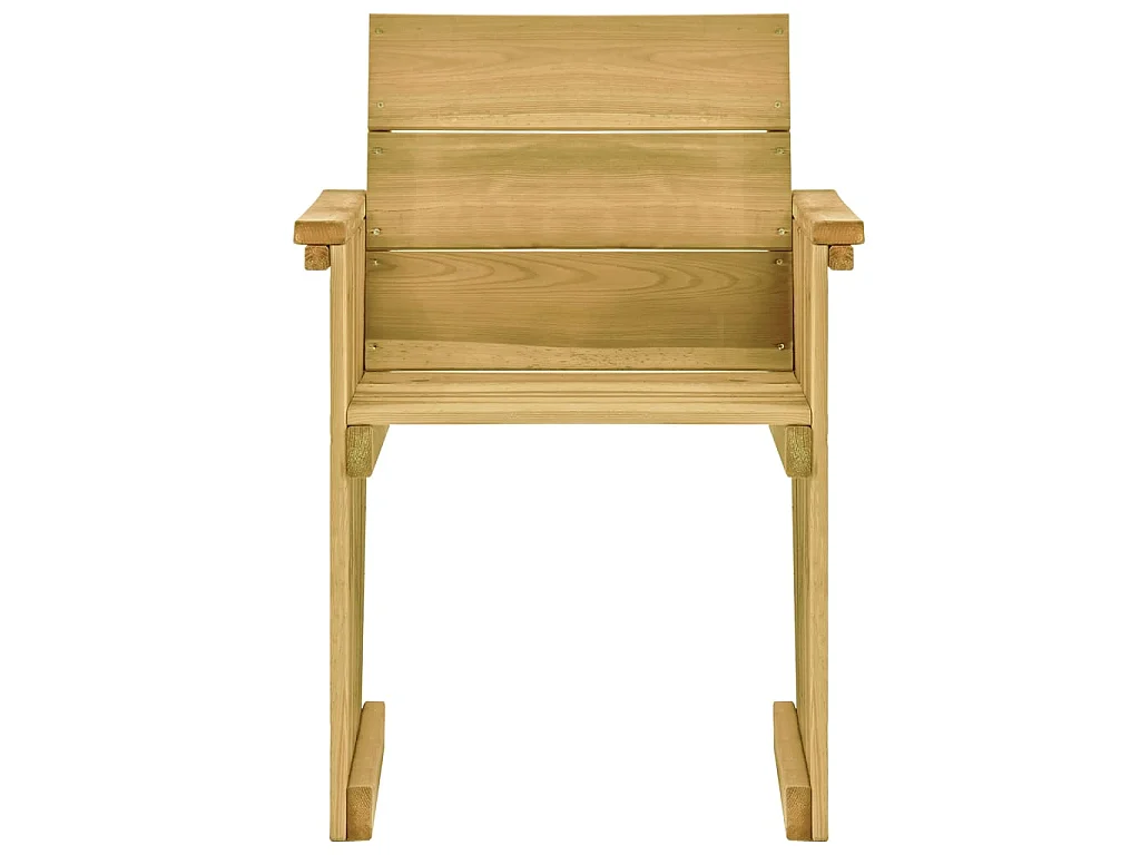 Mobilier à dîner de jardin 7 pcs avec coussins Pin imprégné 12