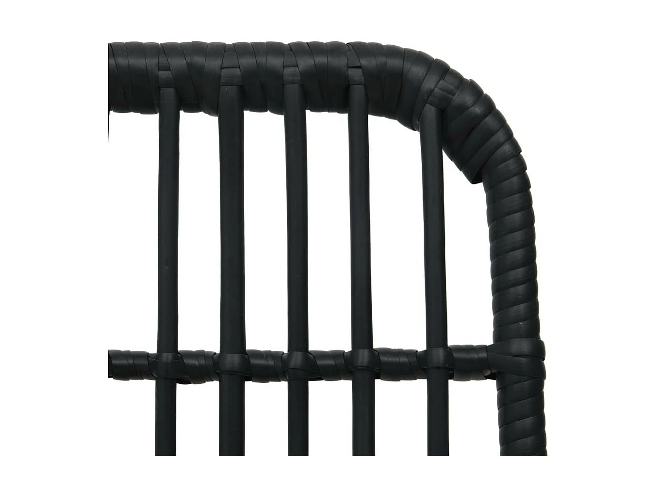 Ensemble de bistro 3 pcs Résine tressée Noir 2