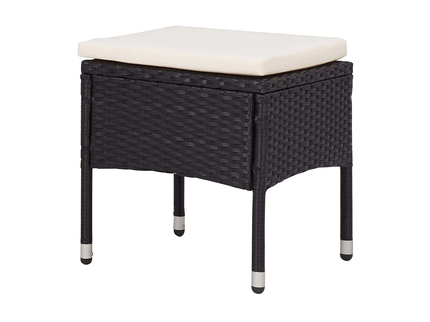 Mobilier d'extérieur 5 pcs Noir Résine tressée et bois d'acacia