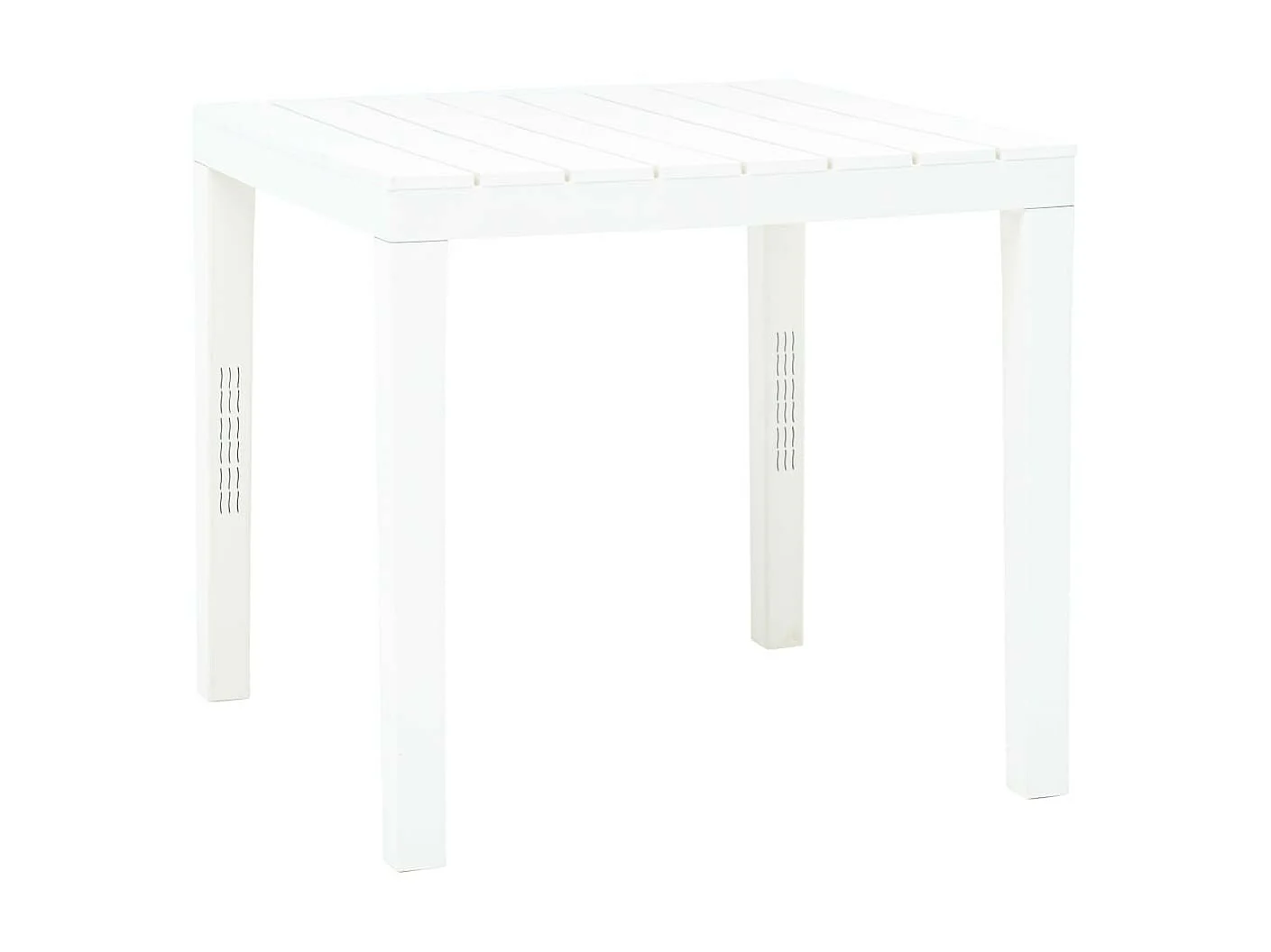 Table de jardin avec 2 bancs Plastique Blanc