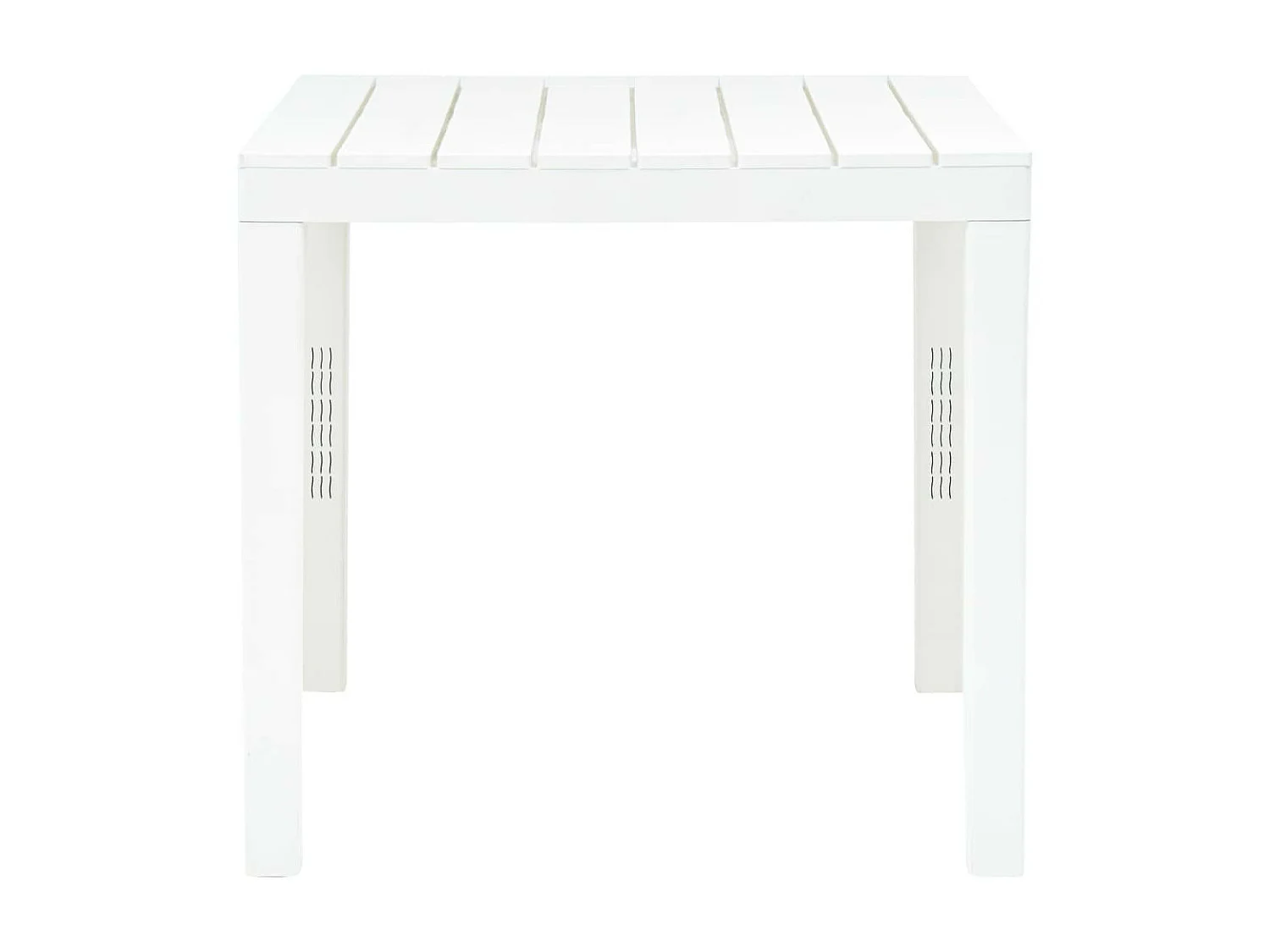 Table de jardin avec 2 bancs Plastique Blanc