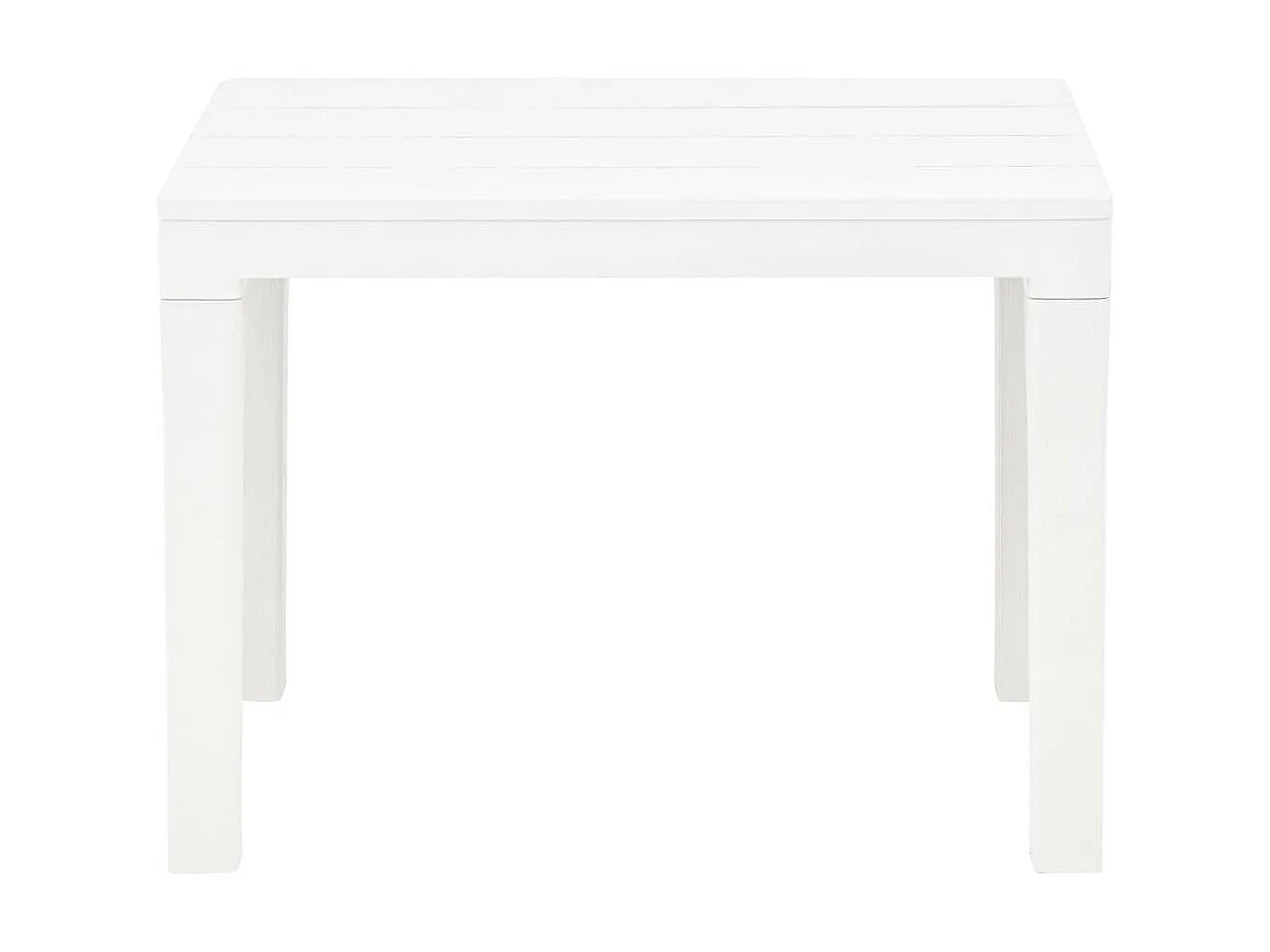 Table de jardin avec 2 bancs Plastique Blanc
