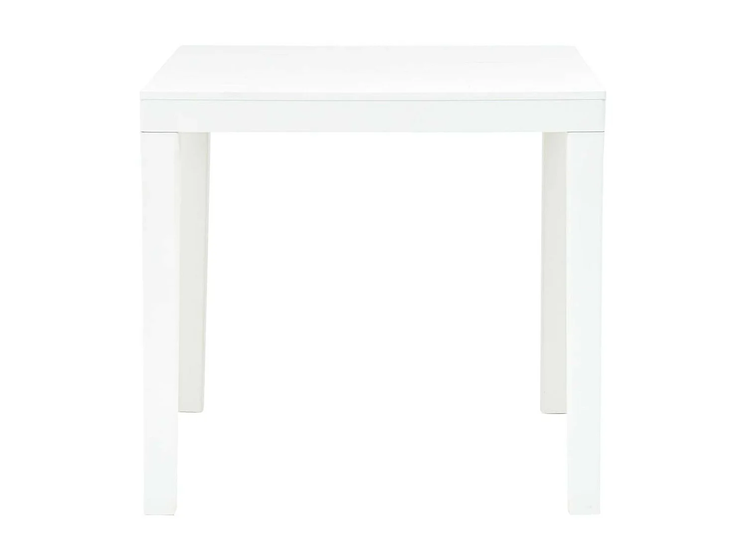 Table de jardin avec 2 bancs Plastique Blanc