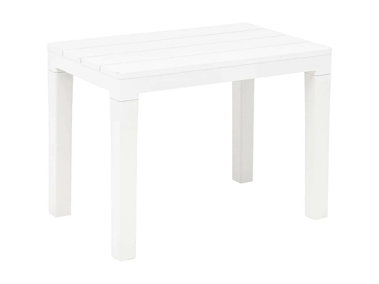 Table de jardin avec 2 bancs Plastique Blanc