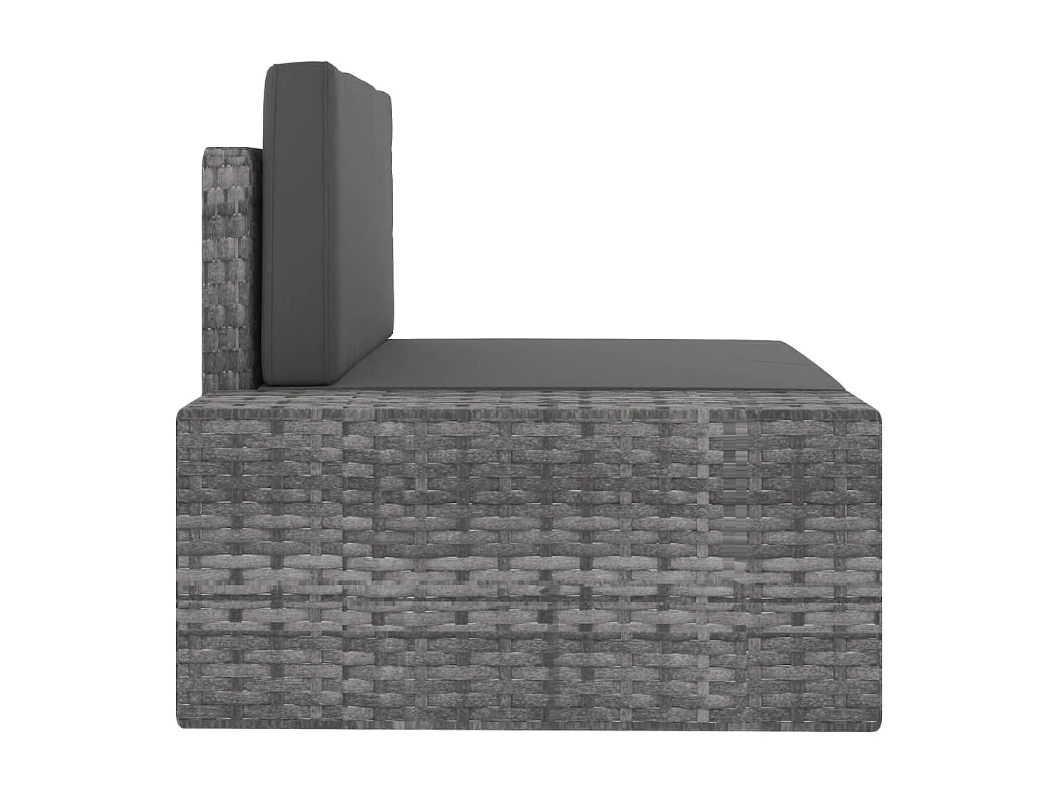 Salon de jardin 7 pcs Résine tressée Gris 3