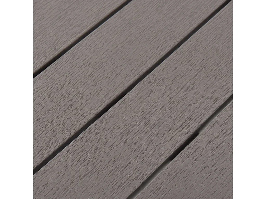 Table de jardin avec 2 bancs Plastique Marron