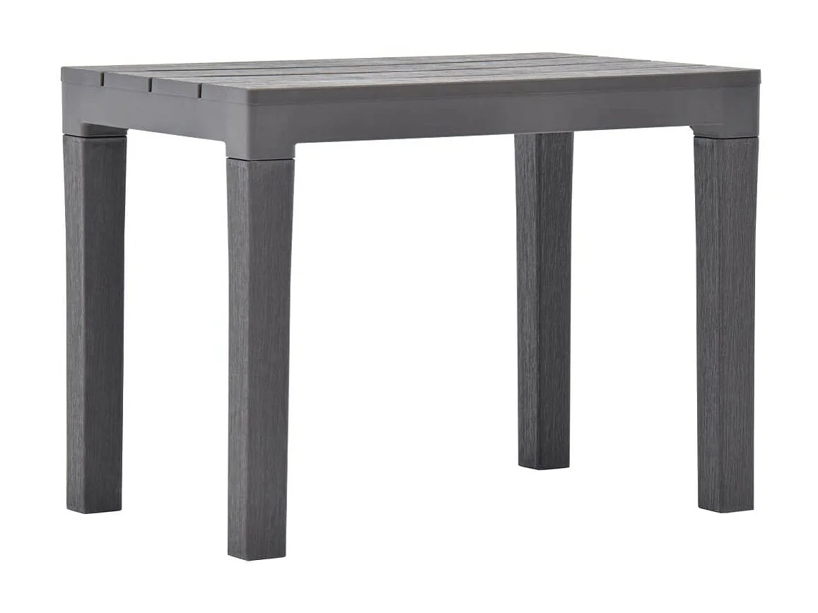 Table de jardin avec 2 bancs Plastique Marron