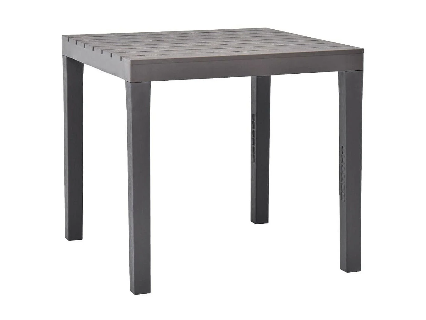 Table de jardin avec 2 bancs Plastique Marron