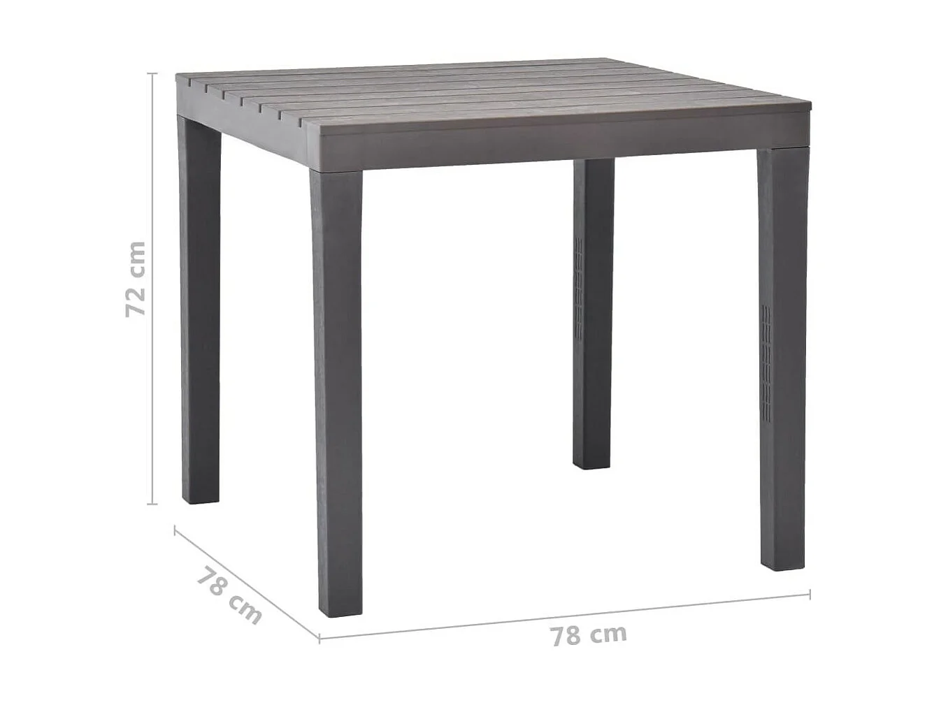 Table de jardin avec 2 bancs Plastique Marron