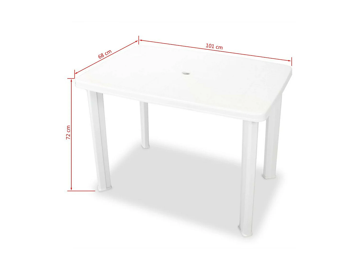 Mobilier de bistro 3 pcs Plastique Blanc 2