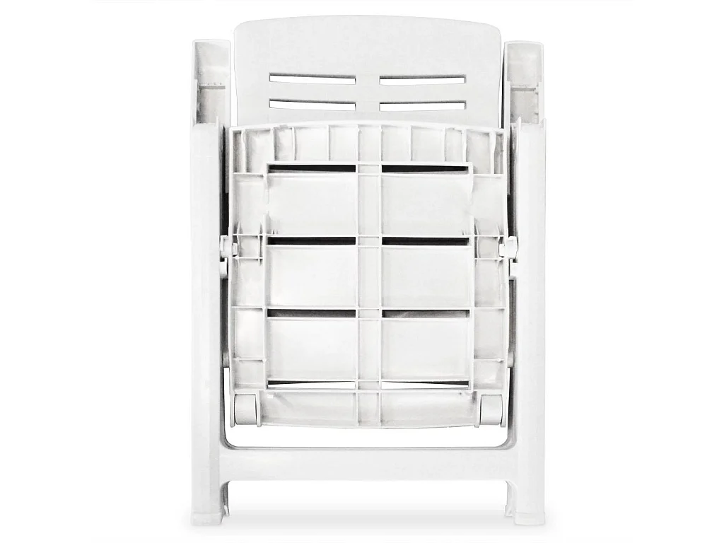 Mobilier de bistro 3 pcs Plastique Blanc 2