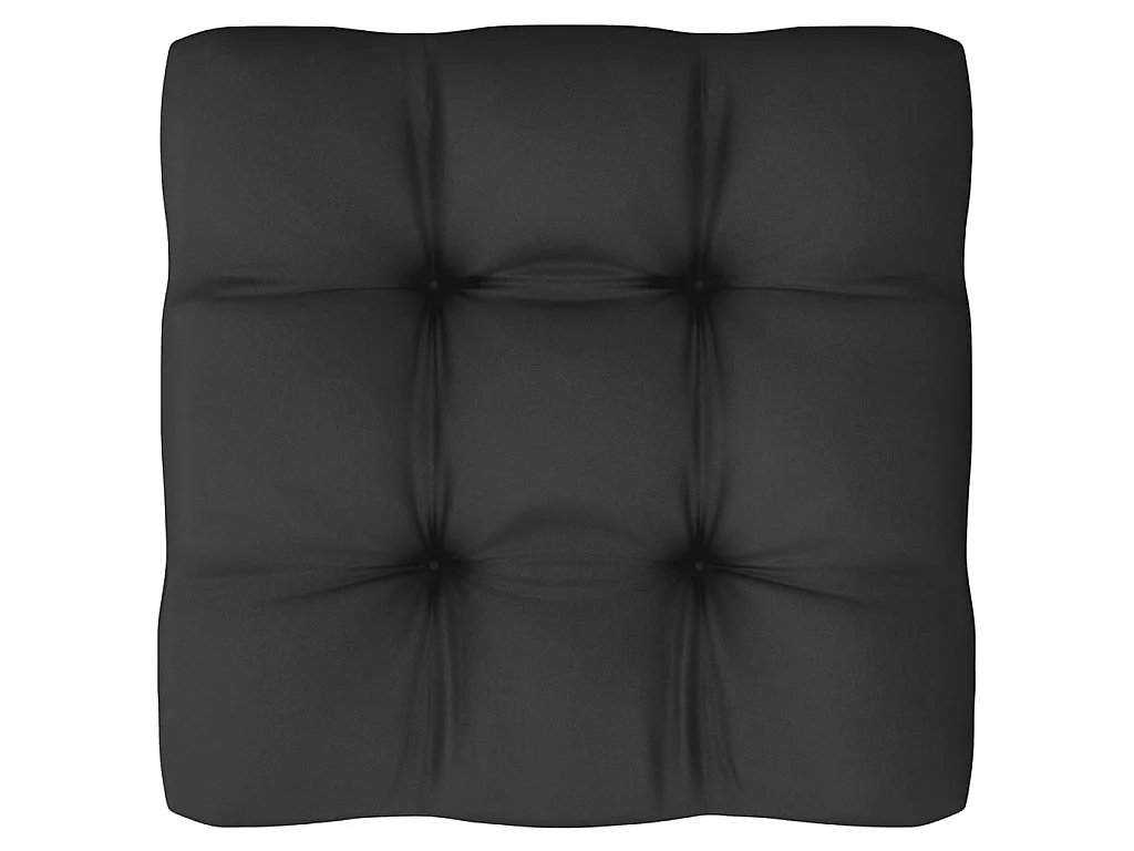 Salon de jardin 8 pcs avec coussins Blanc Bois de pin massif 3