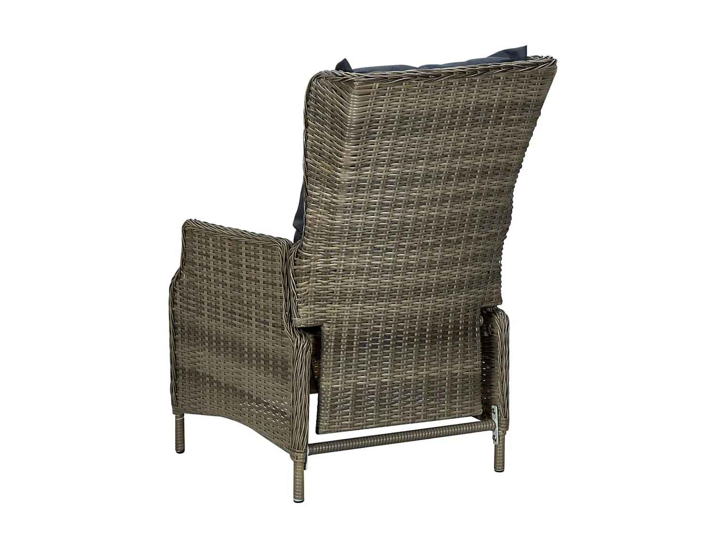 Mobilier à dîner jardin 7 pcs et coussins Résine tressée Marron