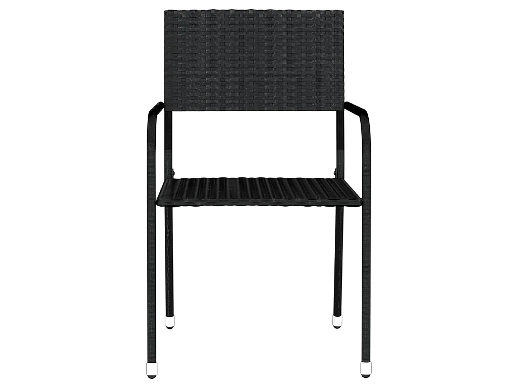 Ensemble de salle à manger de jardin 7 pcs Noir 47