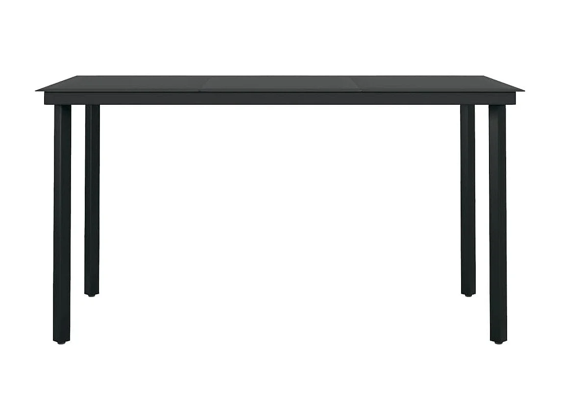 Ensemble de salle à manger de jardin 7 pcs Noir 47