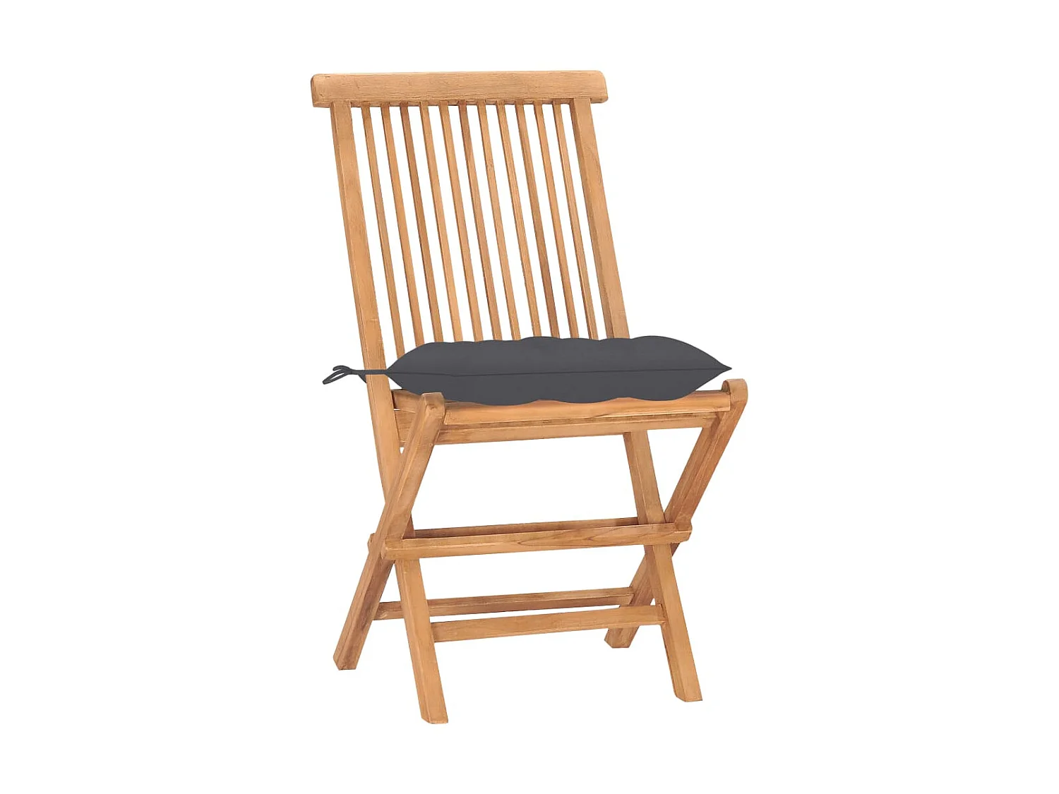 Mobilier à dîner d'extérieur pliable avec coussin 3 pcs Teck 45