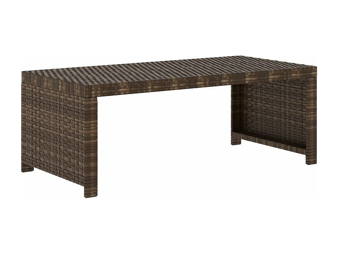 Salon de jardin 5 pcs avec coussins Résine tressée Marron 34