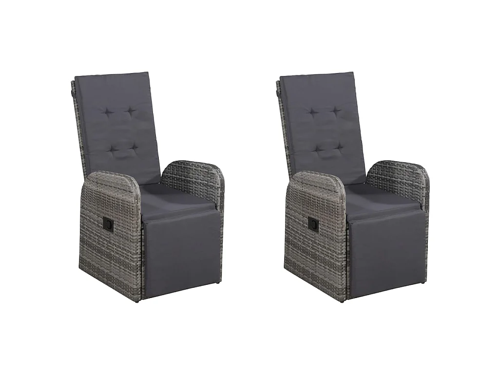 Ensemble de salle à manger de jardin 5 pcs Gris 46