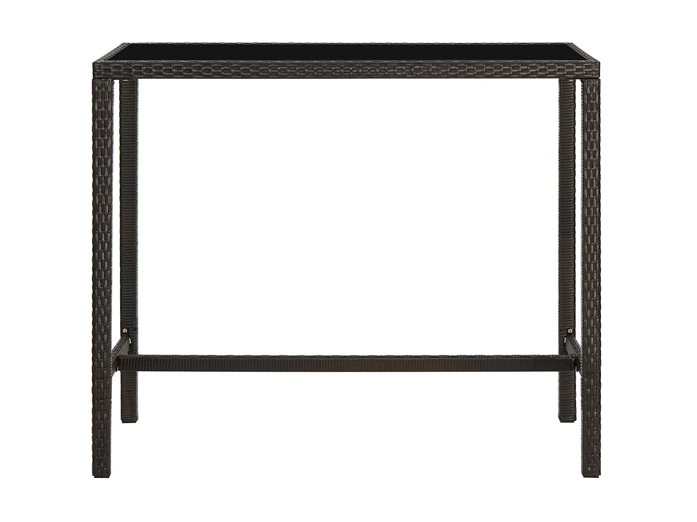 Meuble de bar de jardin 7 pcs et coussins Résine tressée Marron 3