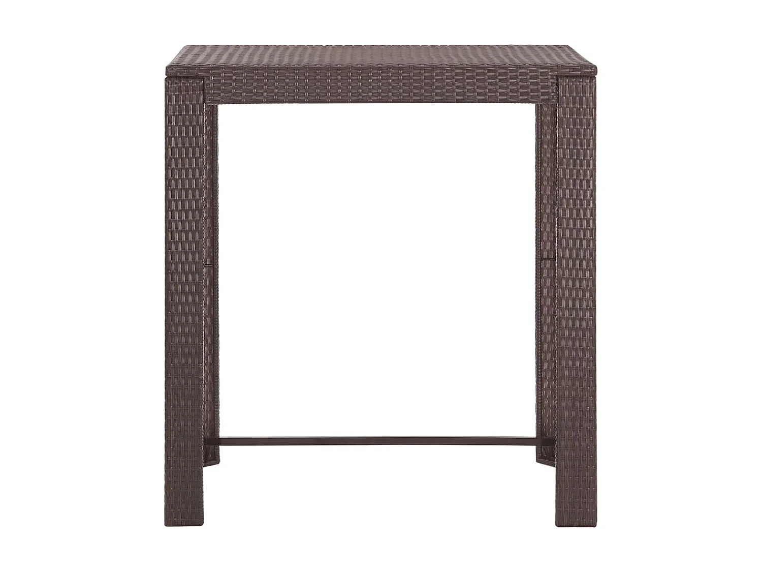 Ensemble bar de jardin 5 pcs et coussins Résine tressée Marron 3