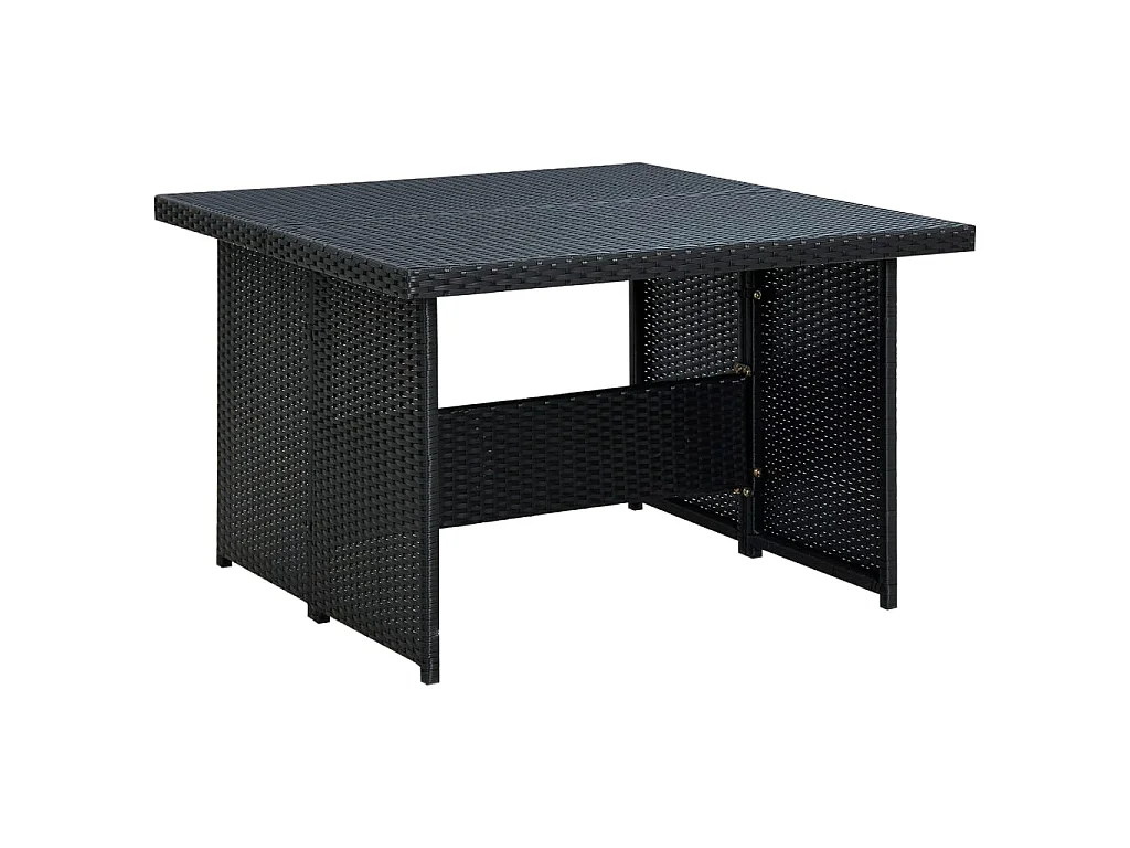 Salon de jardin 6 pcs avec coussins Résine tressée Noir 55