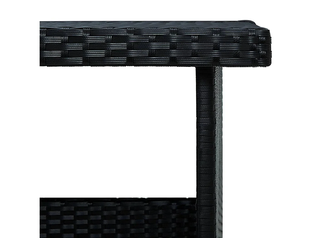 Salon de jardin 6 pcs avec coussins Résine tressée Noir 55