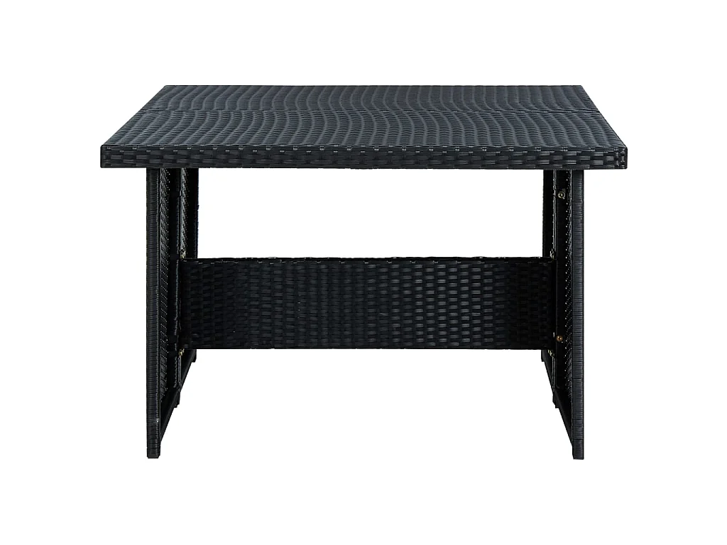 Salon de jardin 6 pcs avec coussins Résine tressée Noir 55