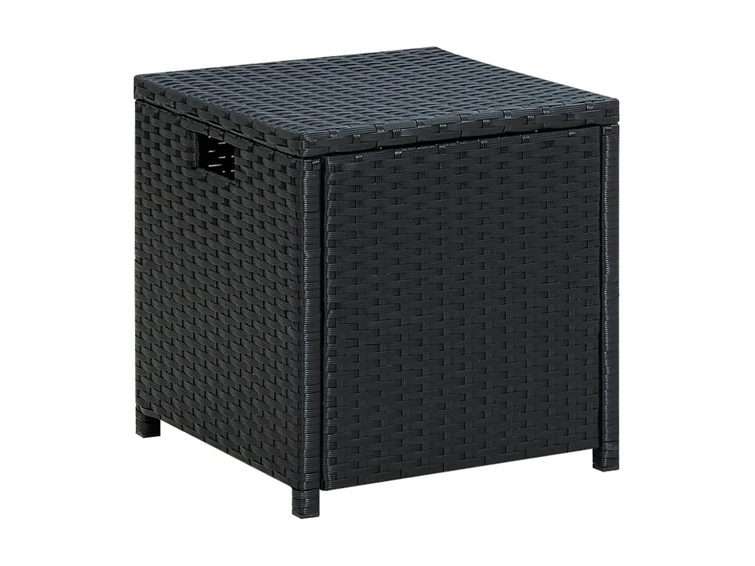 Salon de jardin 6 pcs avec coussins Résine tressée Noir 55