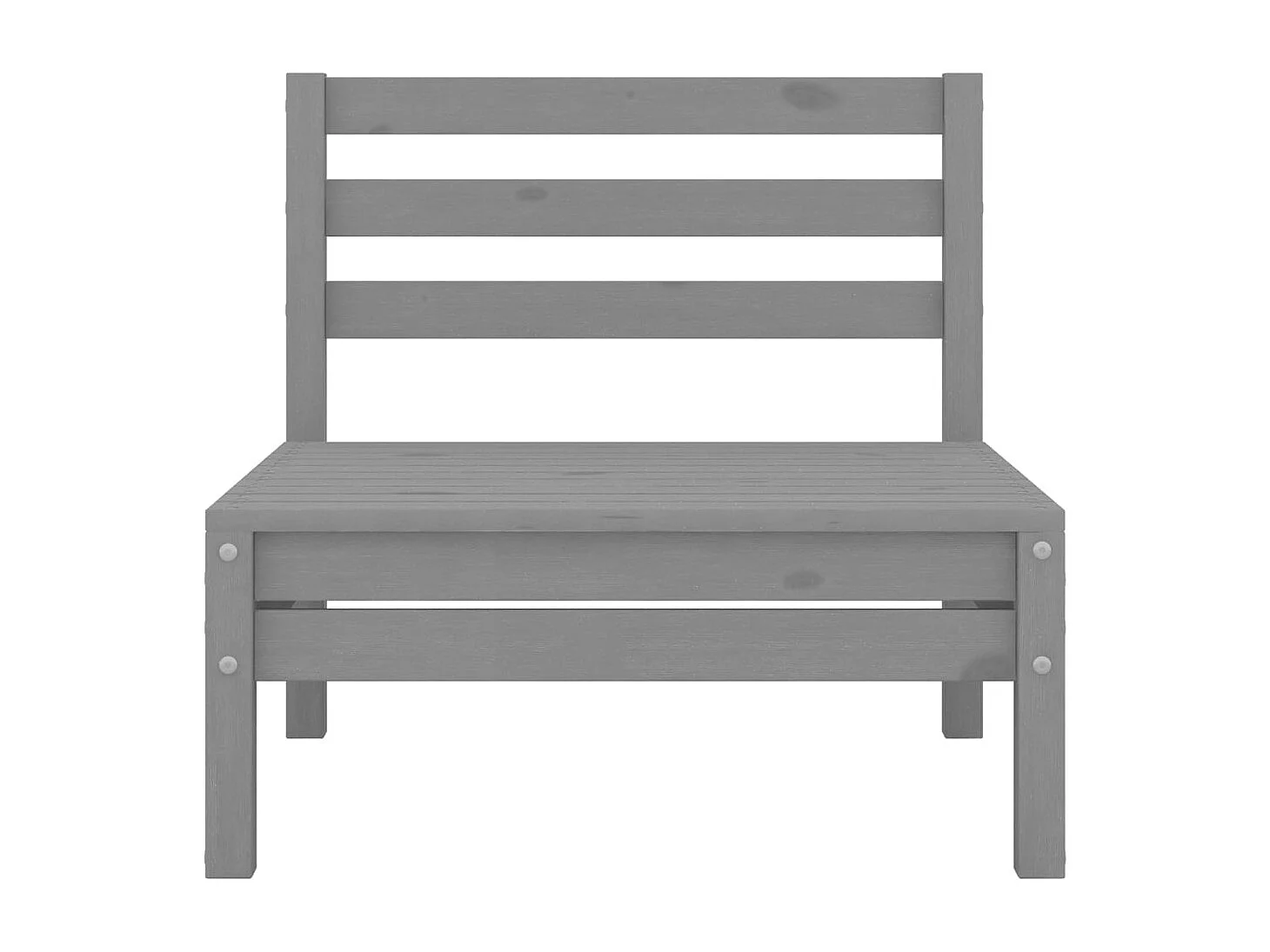 Salon de jardin 4 pcs Gris Bois de pin massif 12