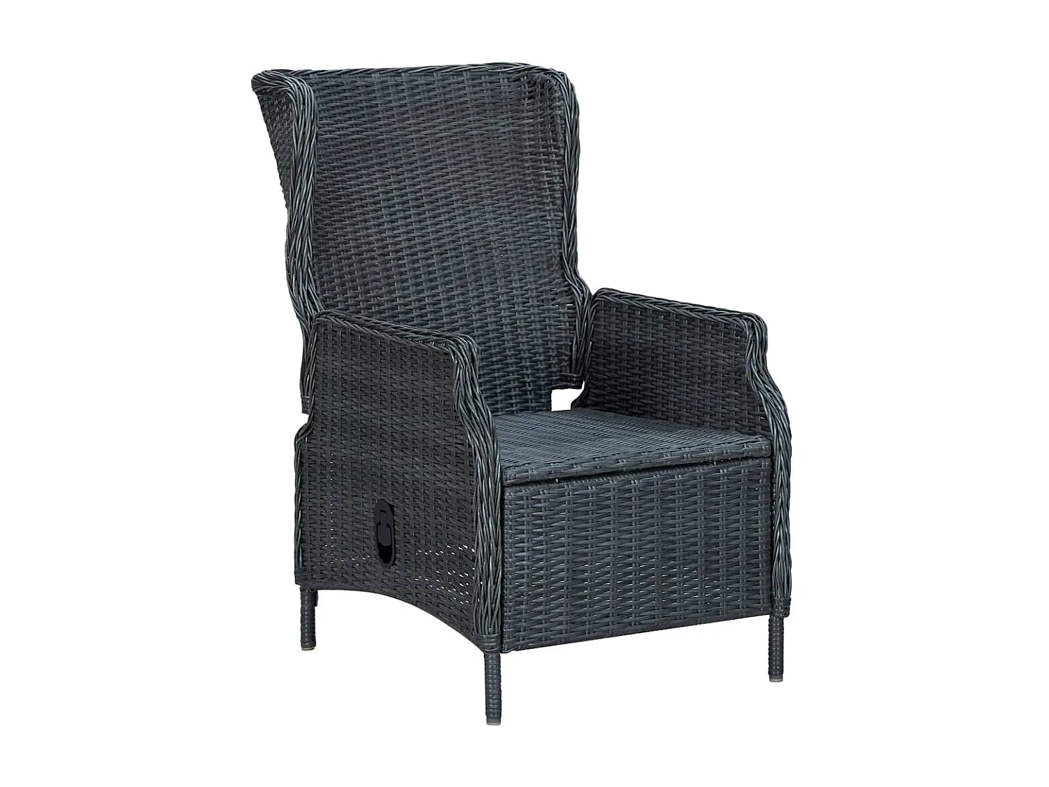 Mobilier à dîner 9 pcs avec coussins Résine tressée Gris foncé 9