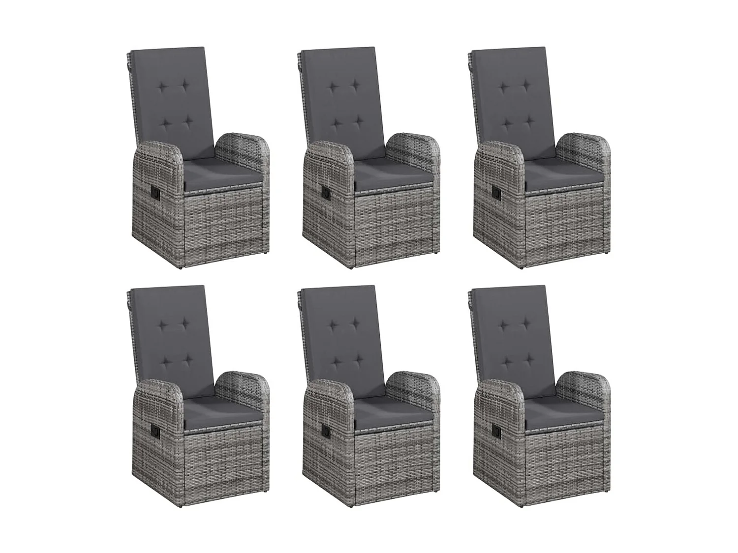 Ensemble de salle à manger de jardin 7 pcs Gris 18