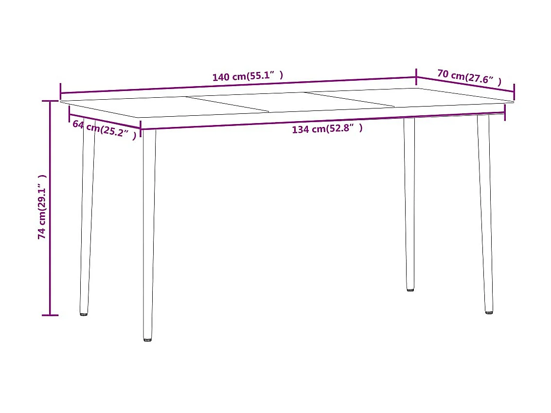 Ensemble de salle à manger de jardin 7 pcs Noir 26