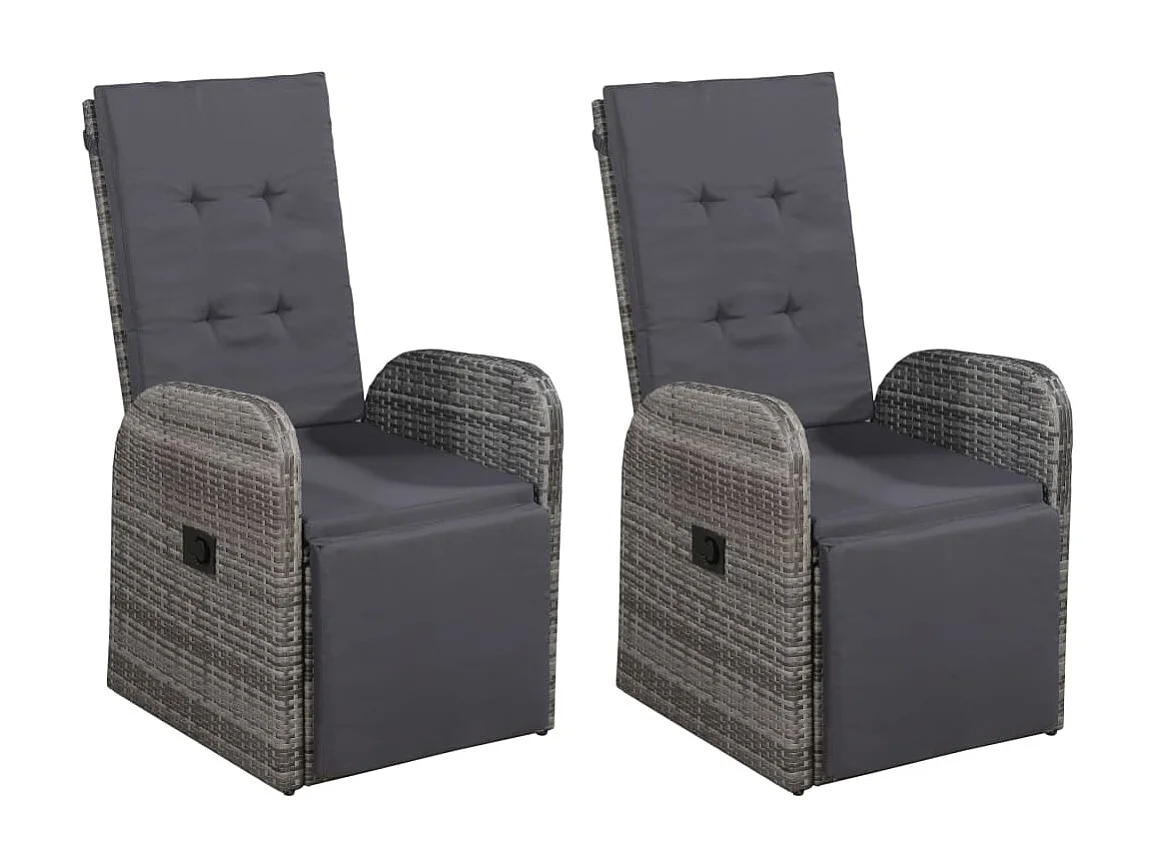 Ensemble de salle à manger de jardin 3 pcs Gris 22