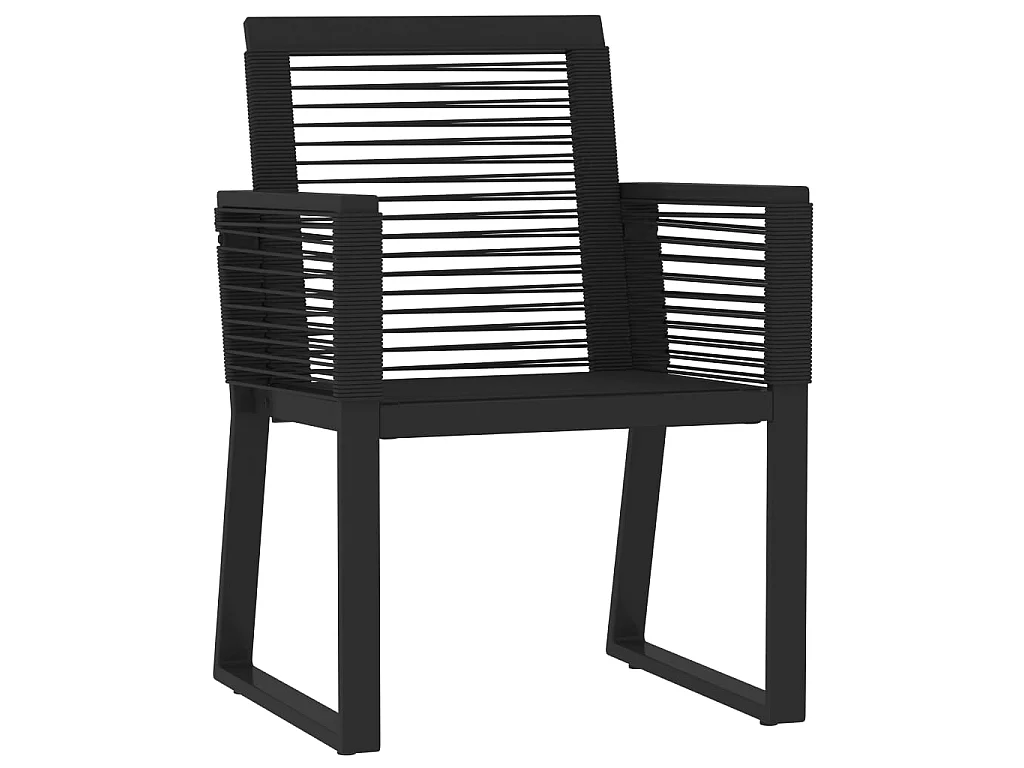 Ensemble de salle à manger de jardin 9 pcs Noir