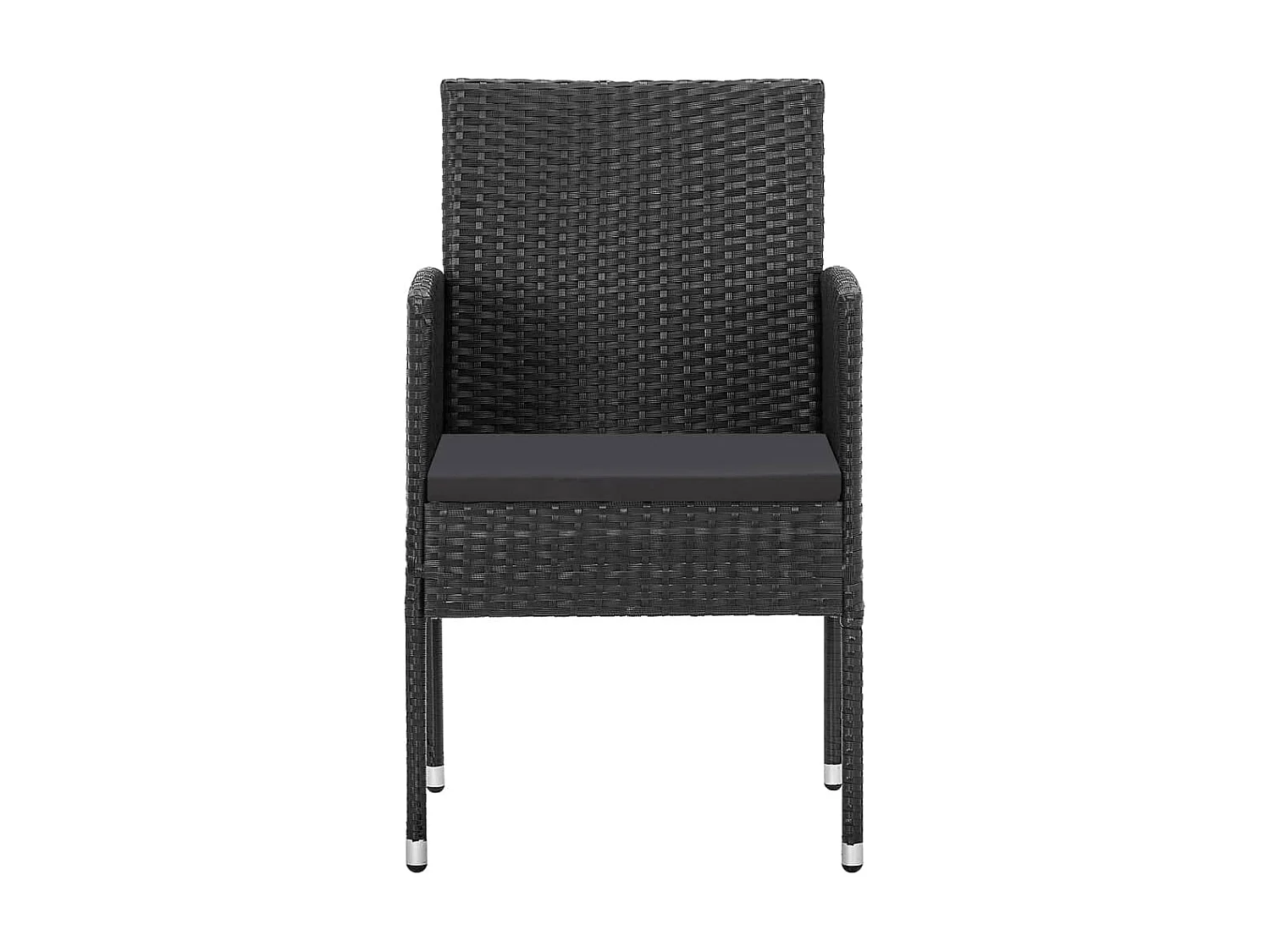 Ensemble de salle à manger de jardin 5 pcs Noir 7