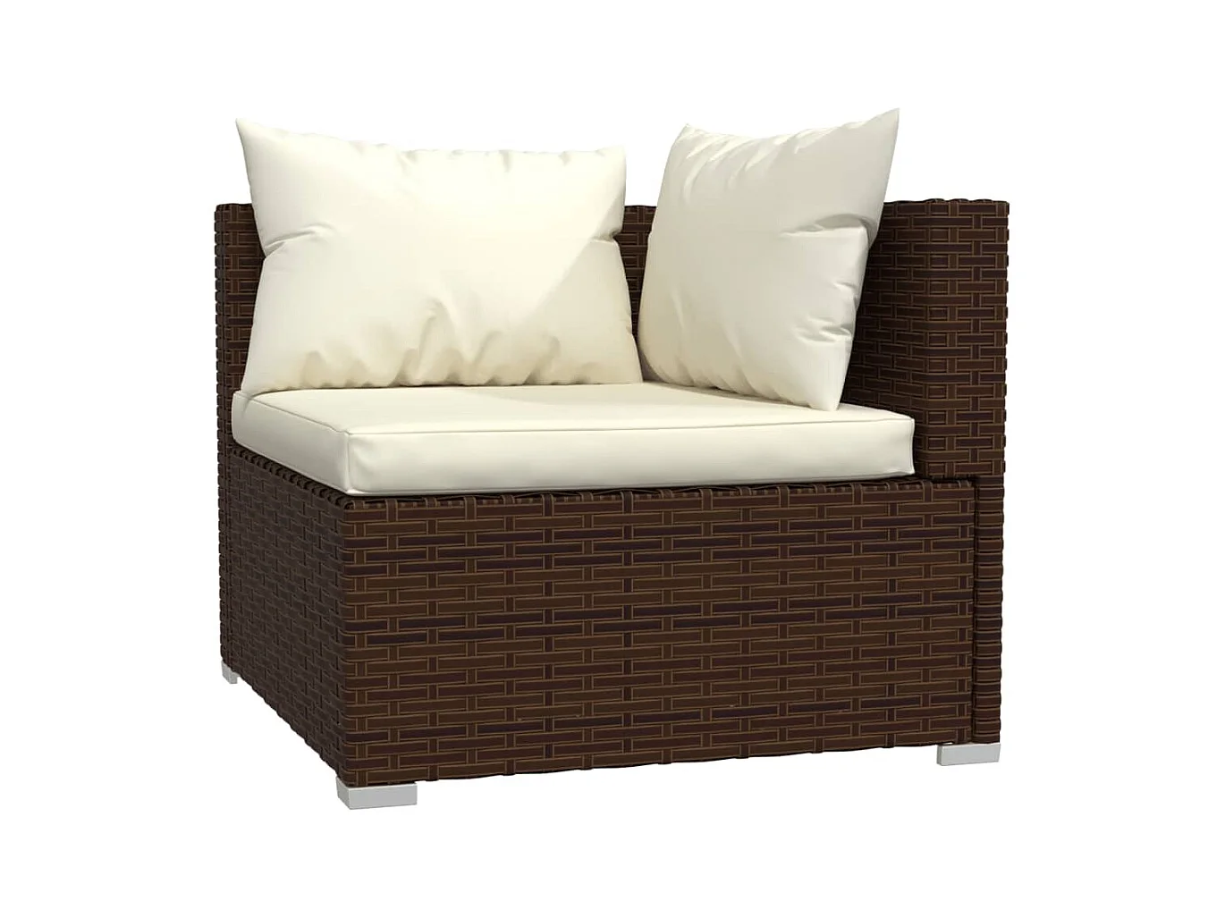 Salon de jardin 6 pcs avec coussins Résine tressée Marron 10