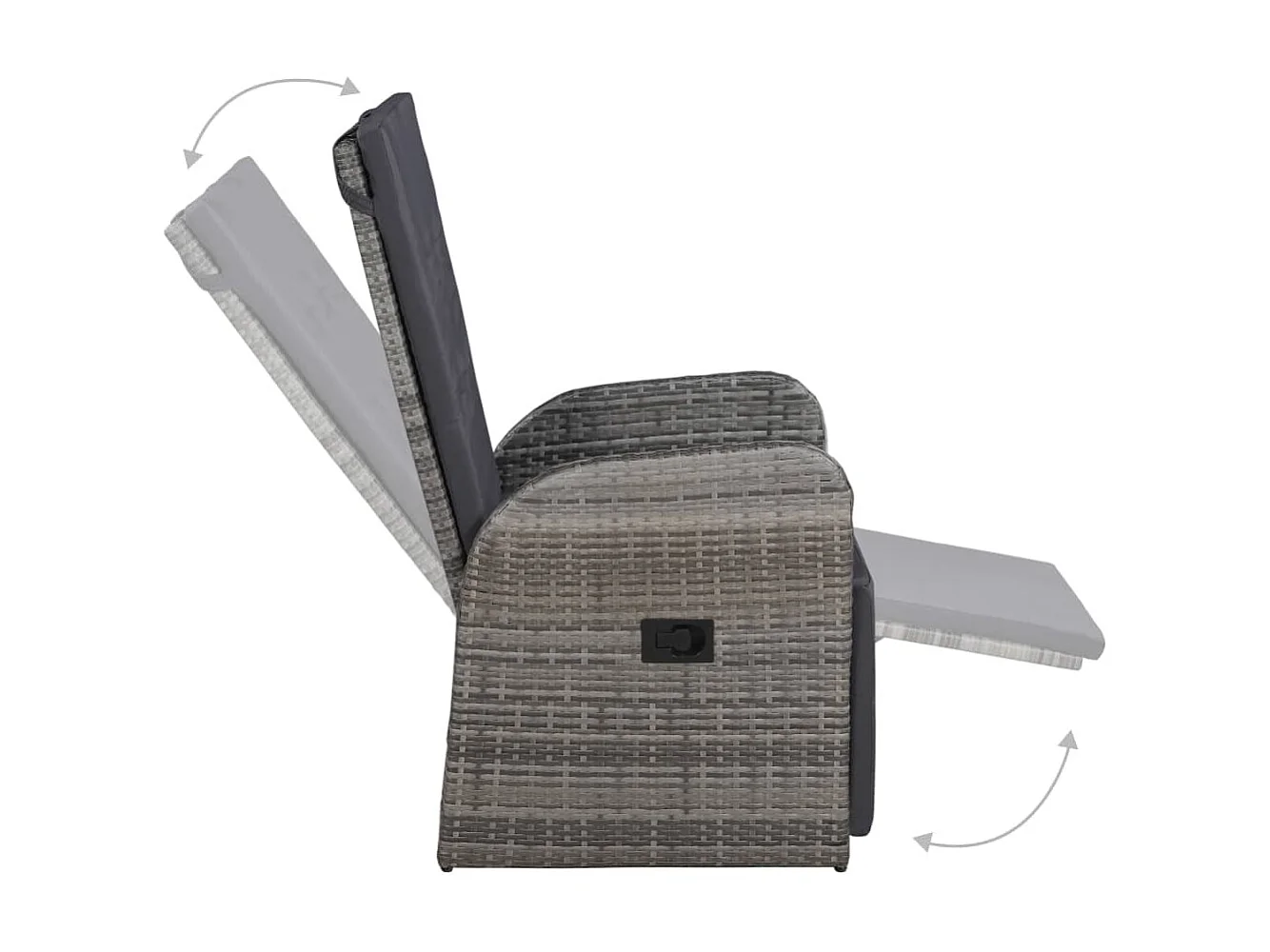 Ensemble de salle à manger de jardin 5 pcs Gris 39