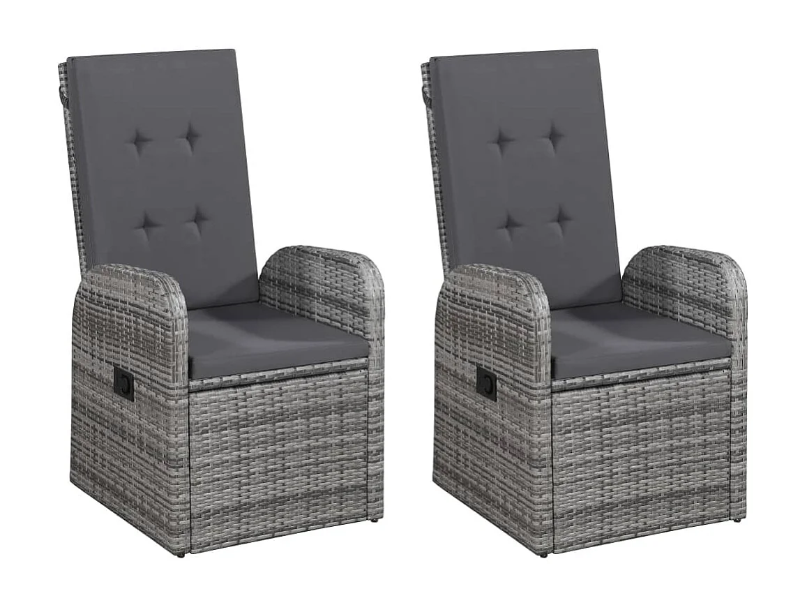 Ensemble de salle à manger de jardin 5 pcs Gris 39