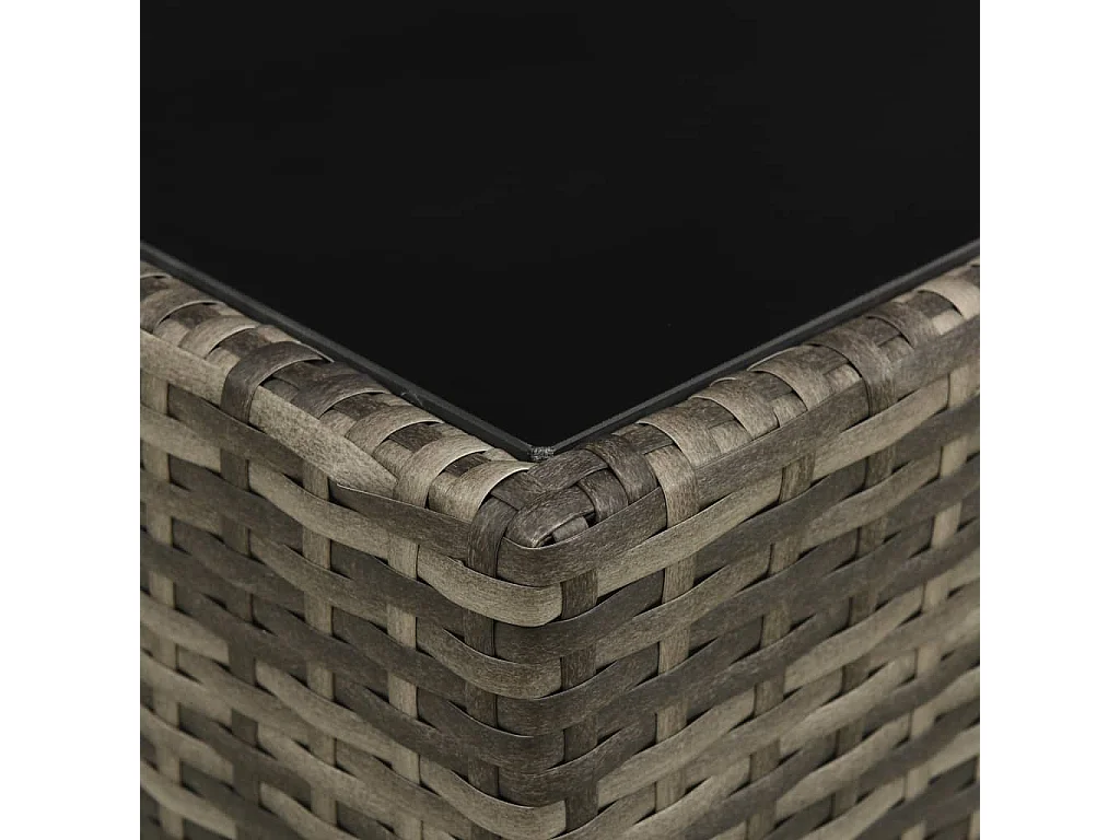 Salon de jardin 4 pcs avec coussins Résine tressée Gris 20