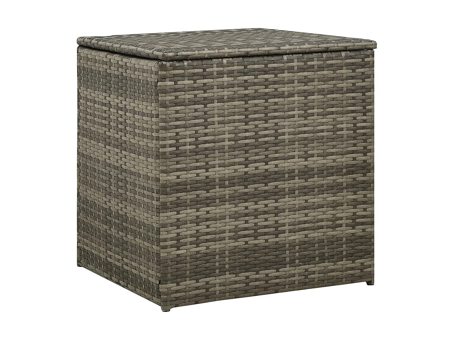 Salon de jardin 4 pcs avec coussins Résine tressée Gris 20