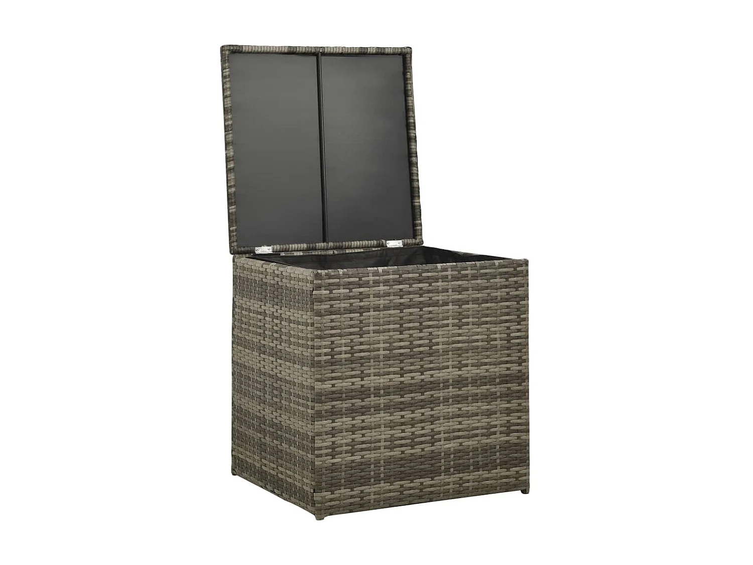 Salon de jardin 4 pcs avec coussins Résine tressée Gris 20