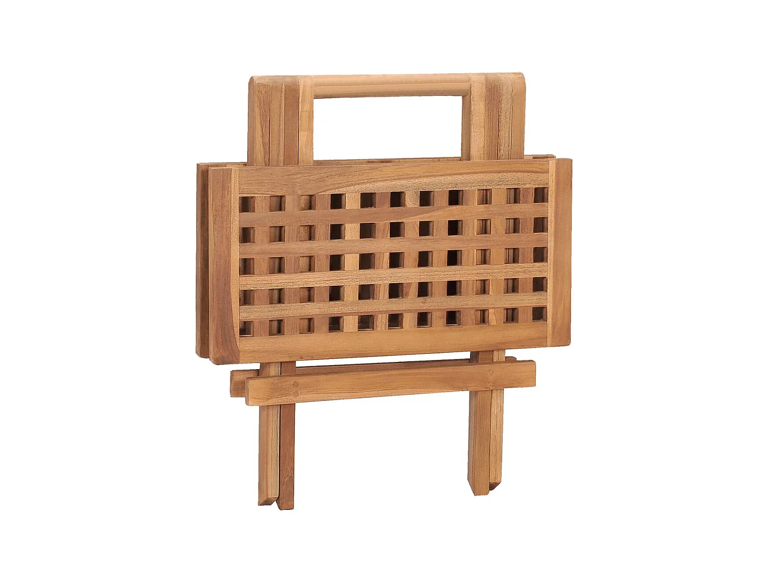 Mobilier à dîner d'extérieur pliable avec coussin 3 pcs Teck 50