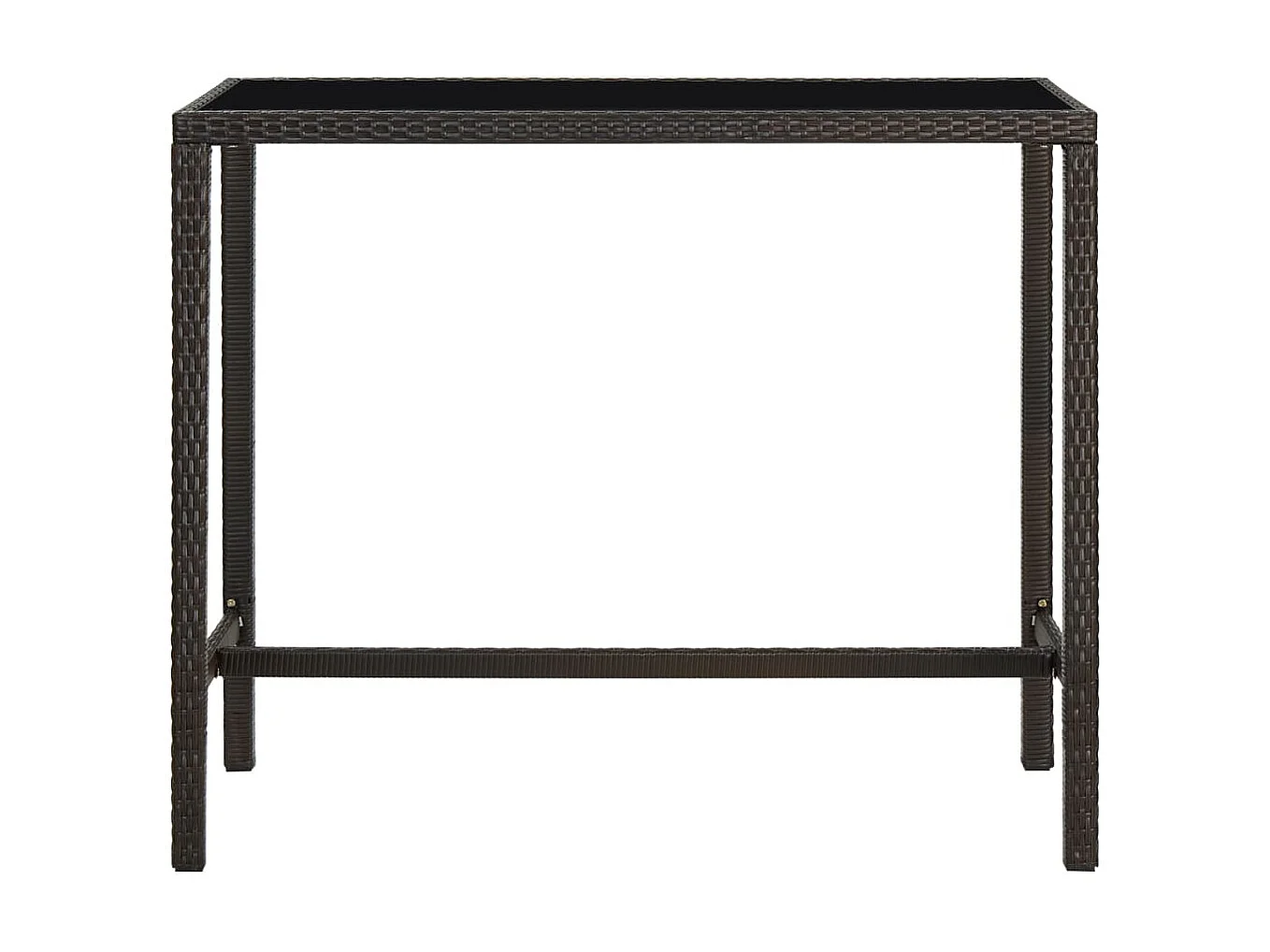 Ensemble de bar de jardin 5 pcs Résine tressée Marron 3