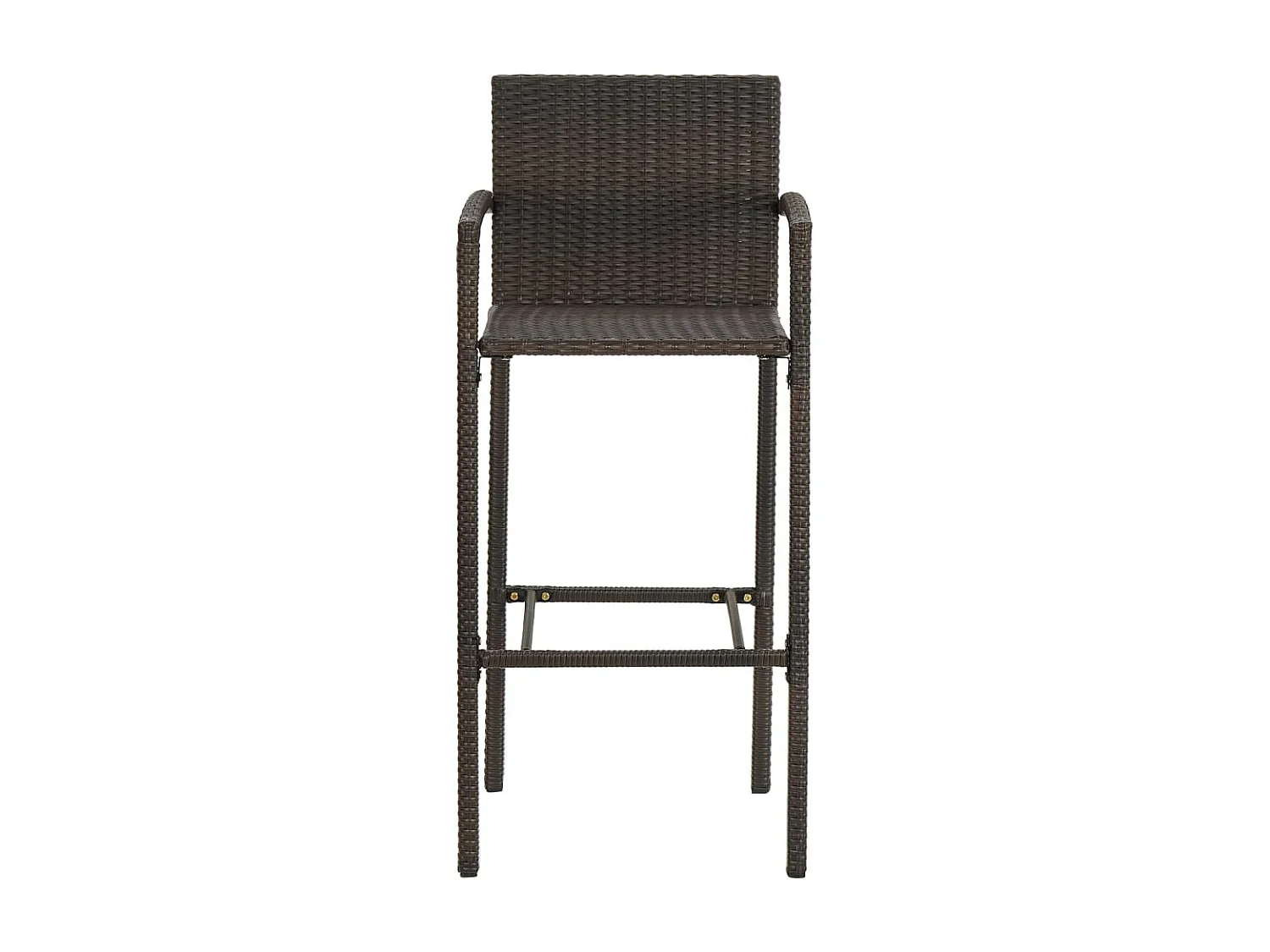 Ensemble de bar de jardin 5 pcs Résine tressée Marron 3